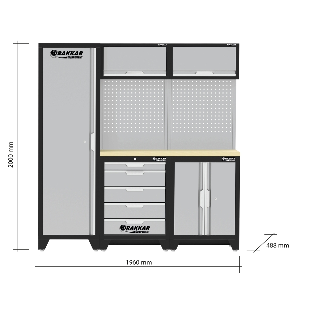 MOBILIER D'ATELIER 3 ELEMENTS HETRE - DRAKKAR EQUIPEMENT - 72580