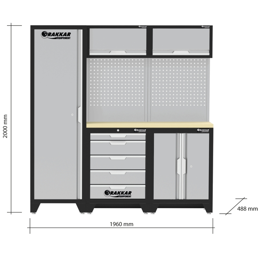 Mobilier d'atelier 3 éléments hêtre DRAKKAR - 72580