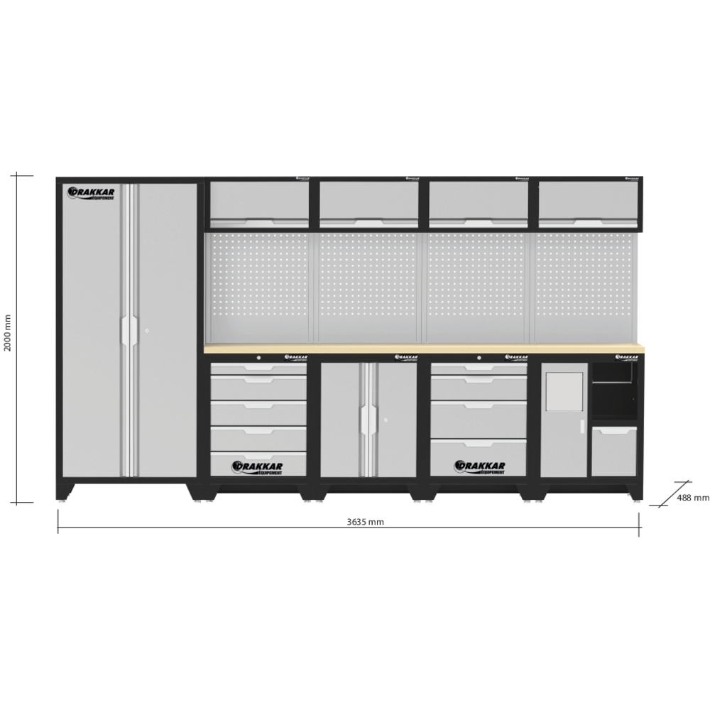 Mobilier d'atelier 5 éléments hêtre DRAKKAR - 72583