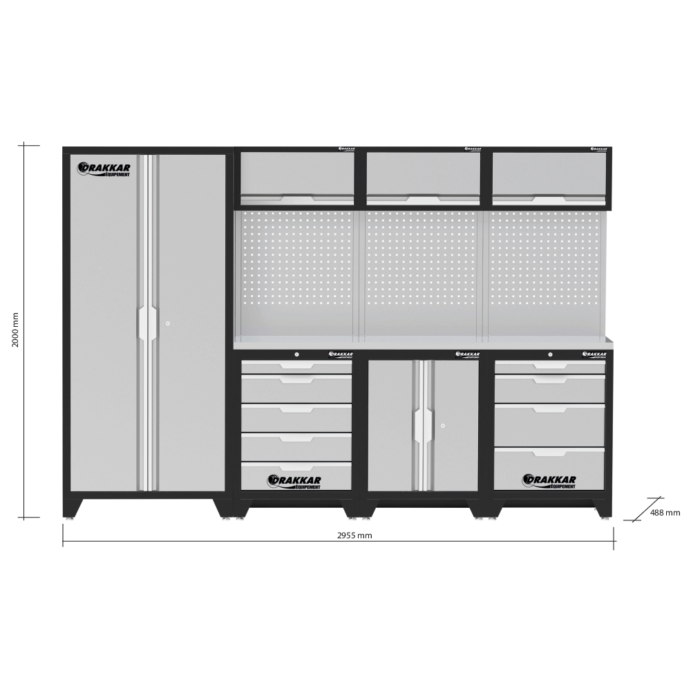 MOBILIER D'ATELIER 4 ELEMENTS (L) INOX 430 - DRAKKAR EQUIPEMENT - 72592