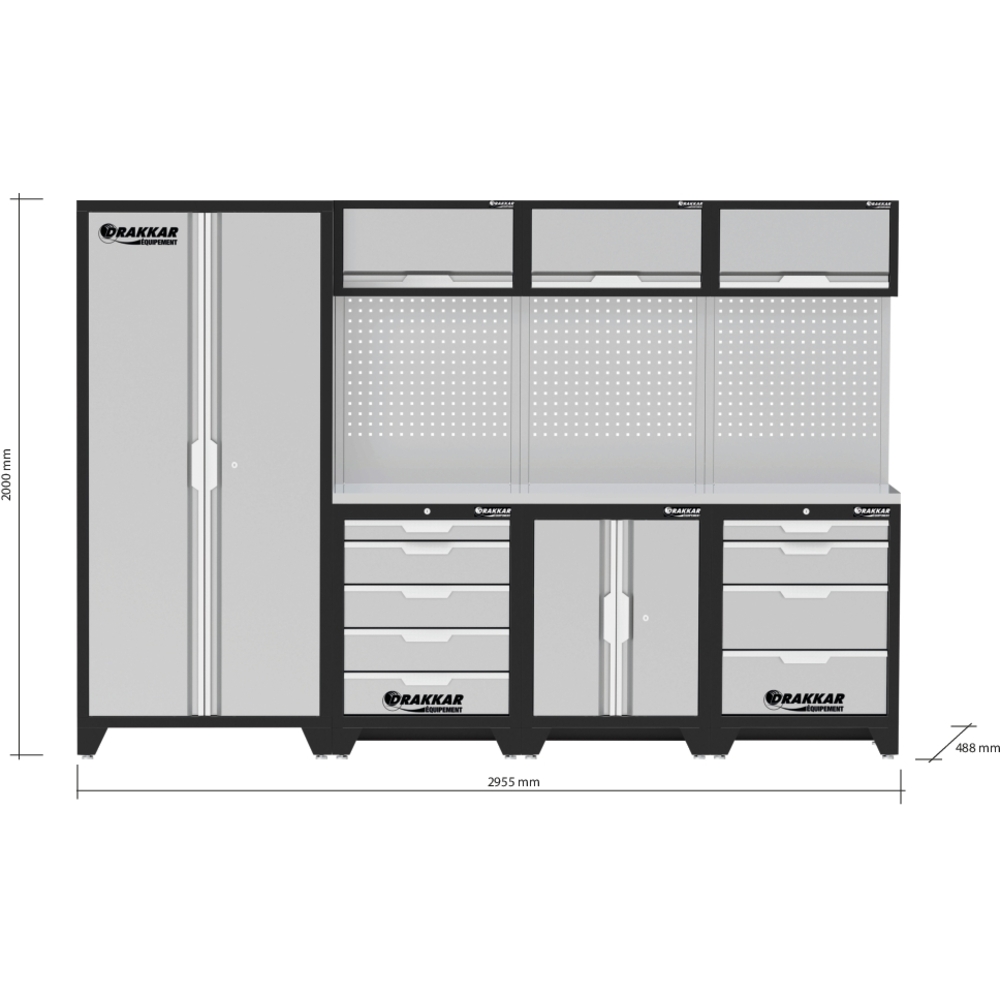 Mobilier d'atelier 4 éléments inox DRAKKAR - 72592
