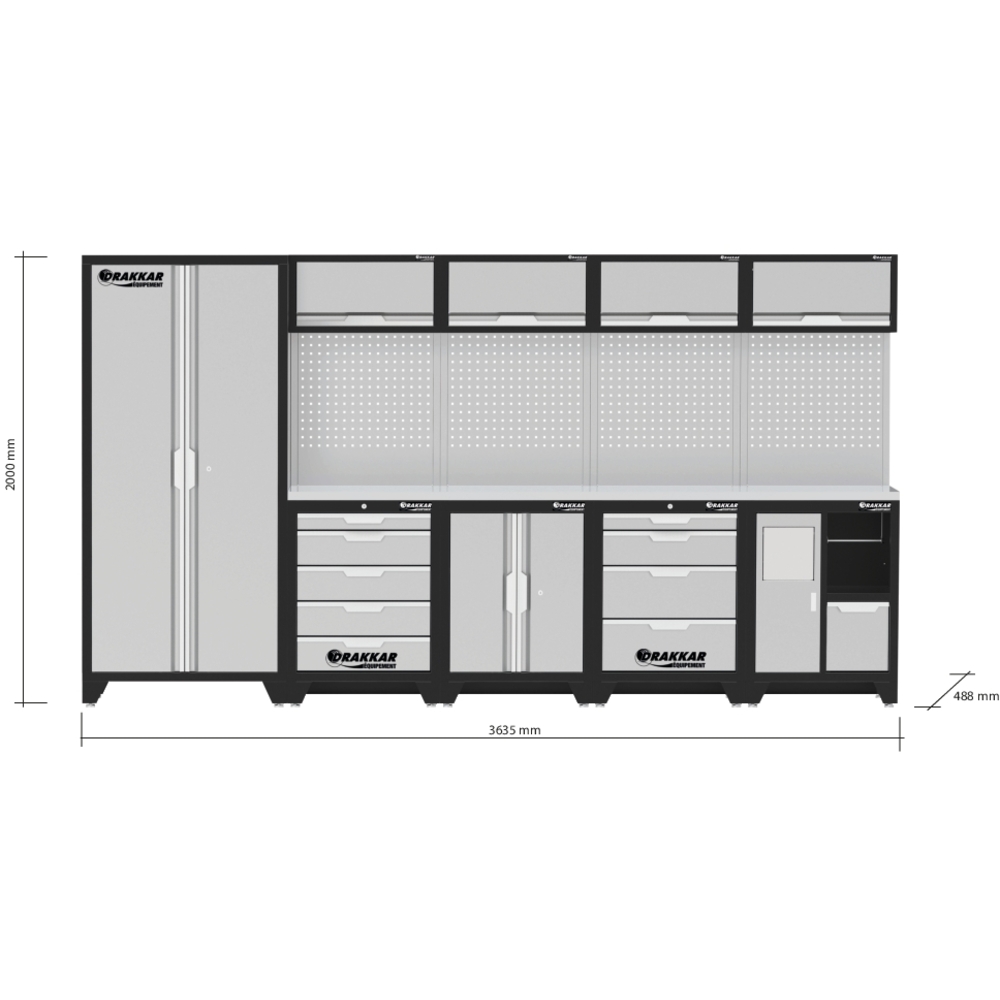 Mobilier d'atelier 5 éléments inox DRAKKAR - 72593