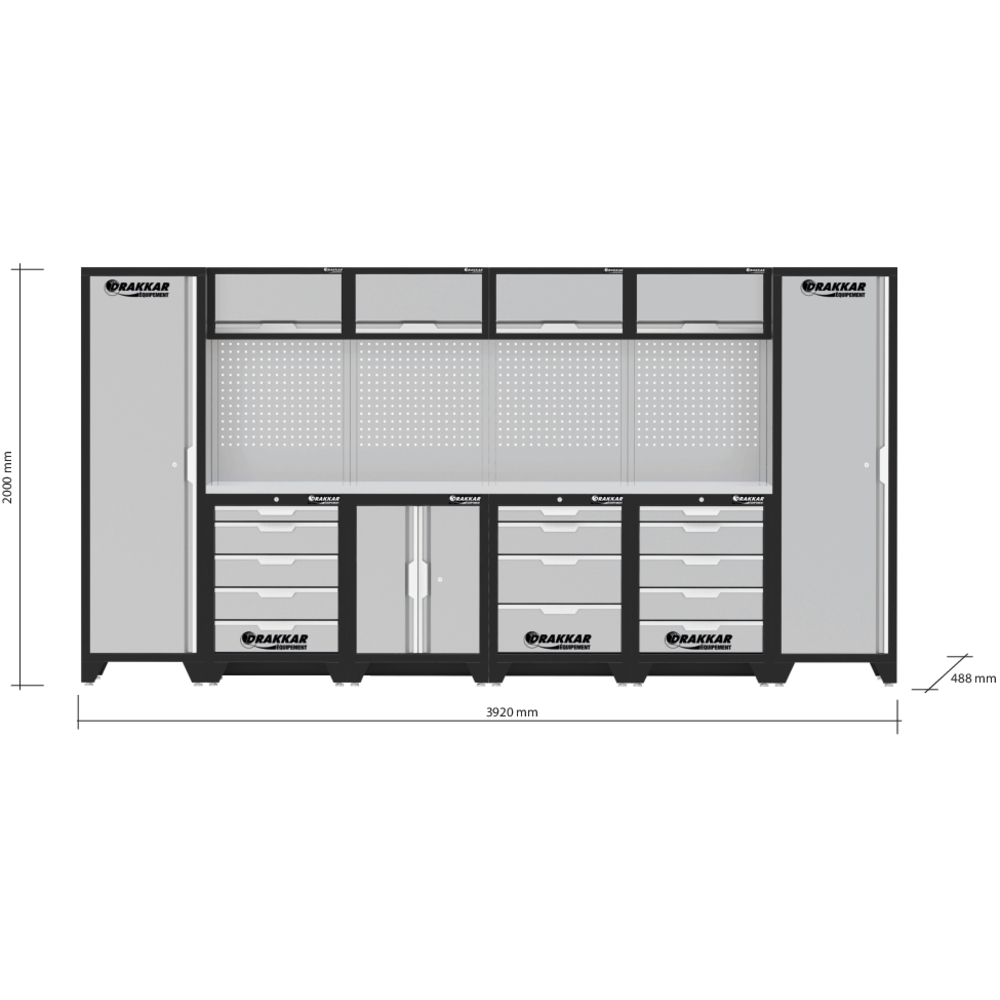 Mobilier d'atelier 6 éléments inox DRAKKAR - 72594