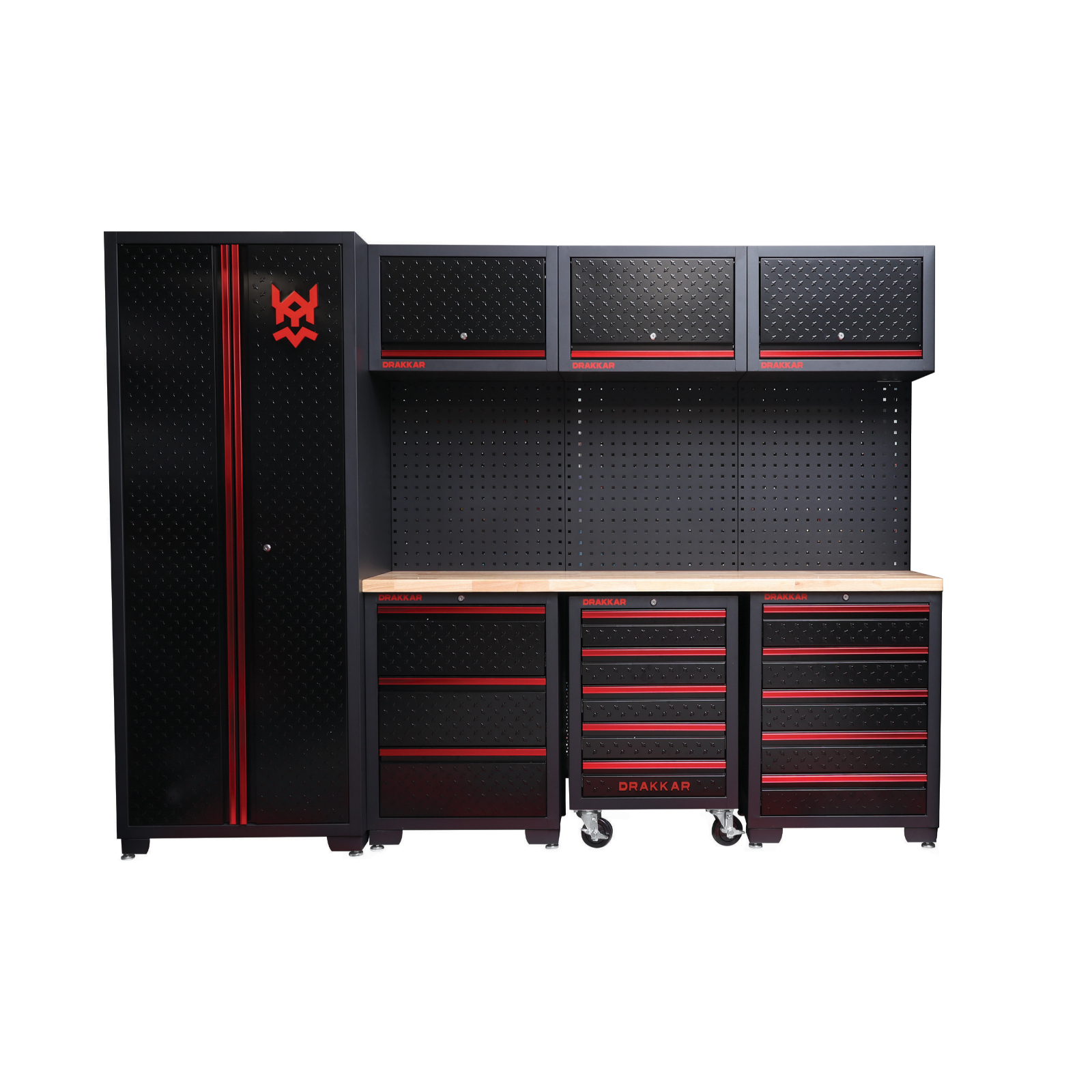 Mobilier d'atelier 4 éléments plateau bois DRAKKAR 72601