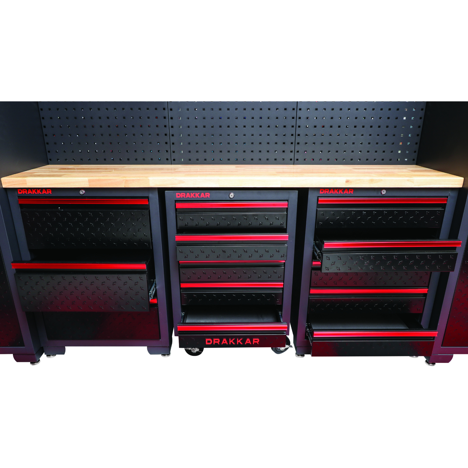 Mobilier d'atelier 4 éléments plateau bois DRAKKAR 72601