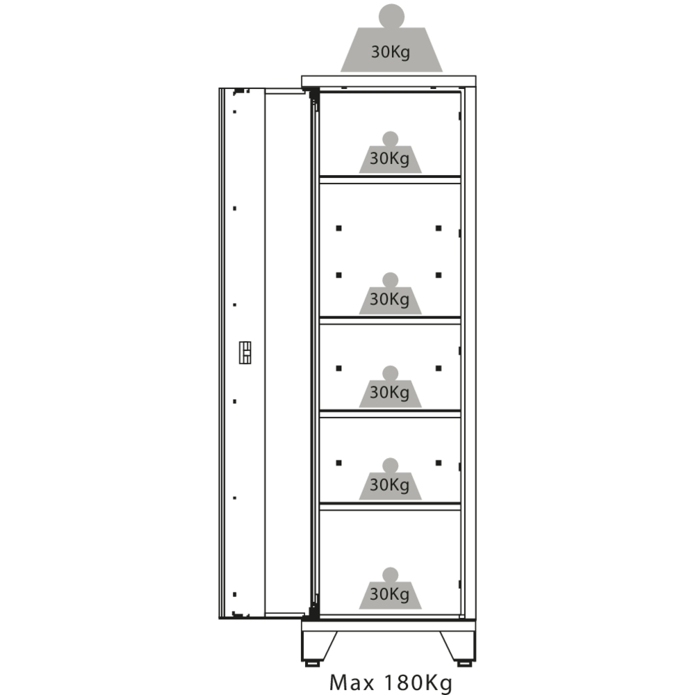 Armoire métallique haute 1 porte DRAKKAR - 72610