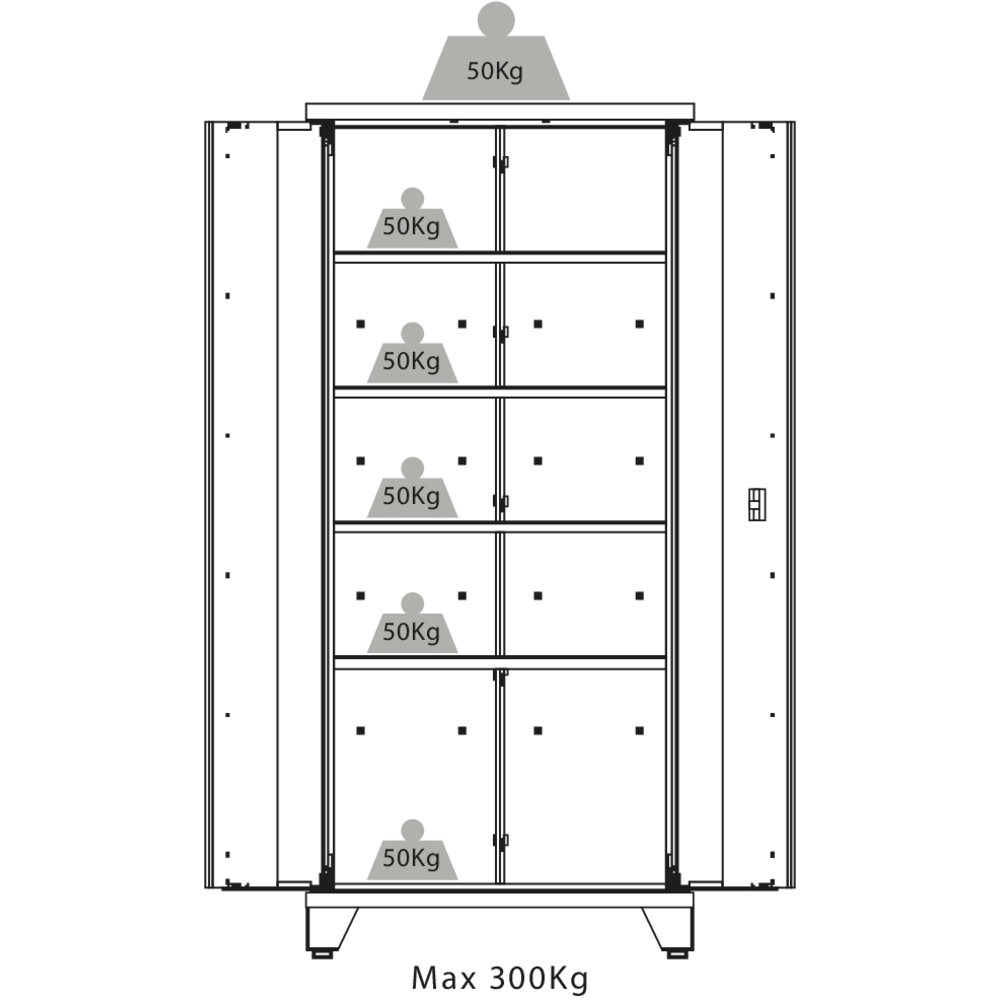 Armoire métallique haute 2 portes DRAKKAR - 72611