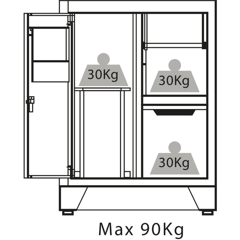 Meuble bas pour poubelle - essuie tout DRAKKAR - 72624