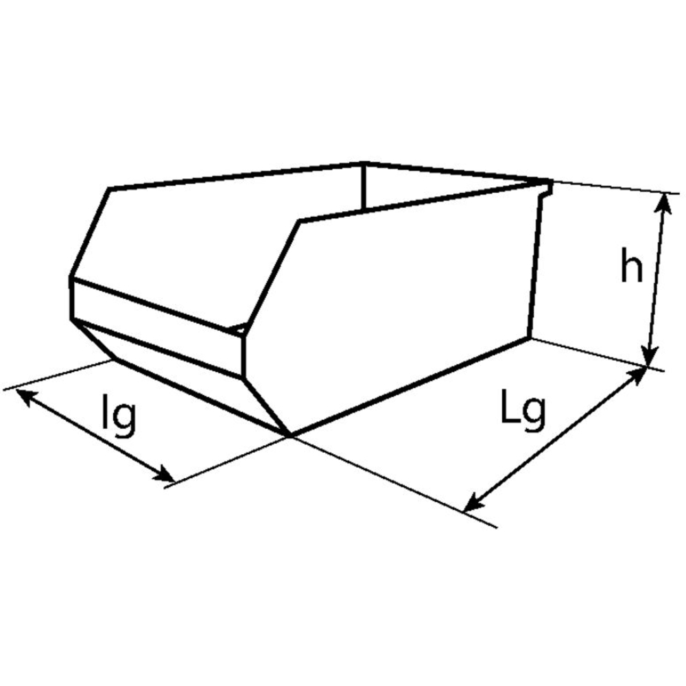 Boîte à bec pliable bleue 236x160x130mm - lot de 5 pcs TAYG - 72694