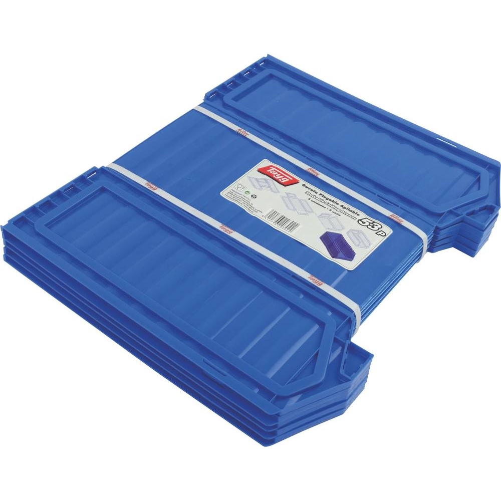 Boîte à bec pliable bleue 336x160x130mm - lot de 5 pcs TAYG - 72695