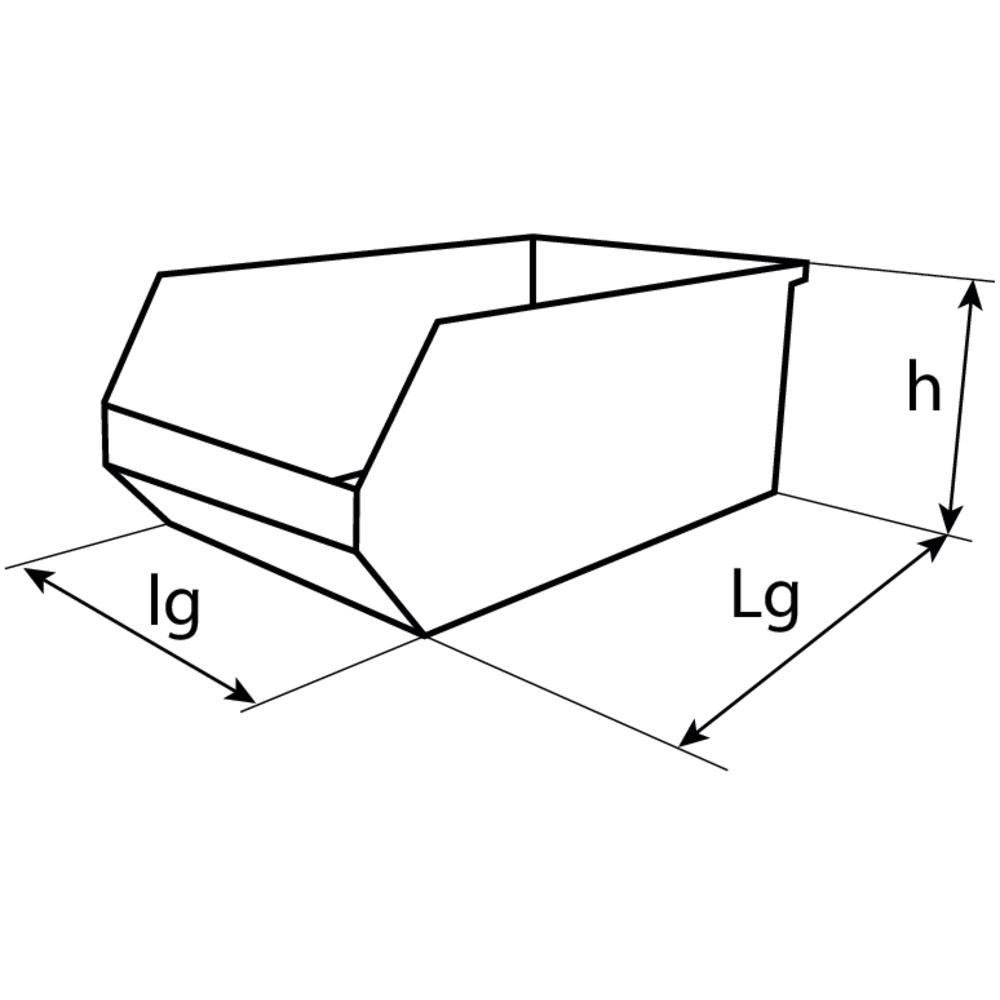 Boîte à bec rouge avec couvercle 240x170x126mm DRAKKAR - 72775