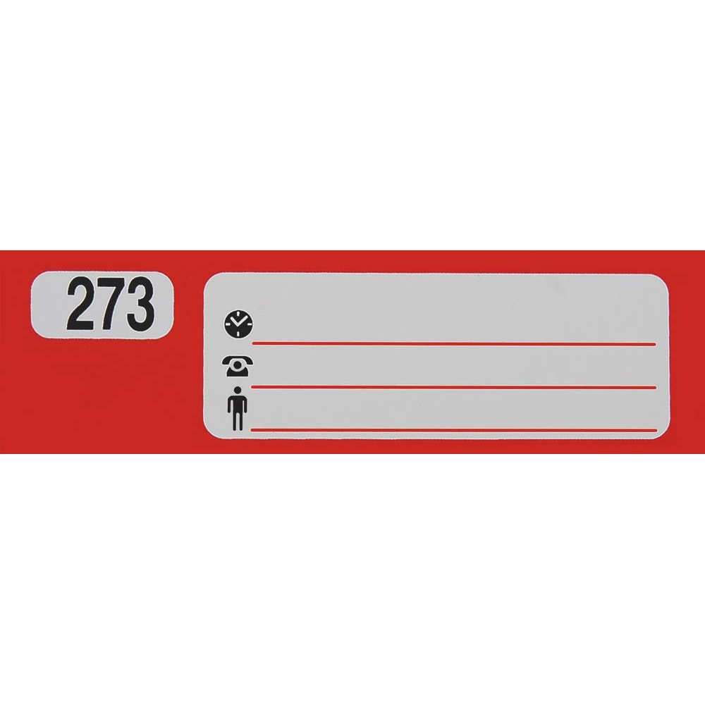 Jeu d'étiquettes et porte-clés rouge pour identification de véhicules - 300 pcs EICHNER - 74692