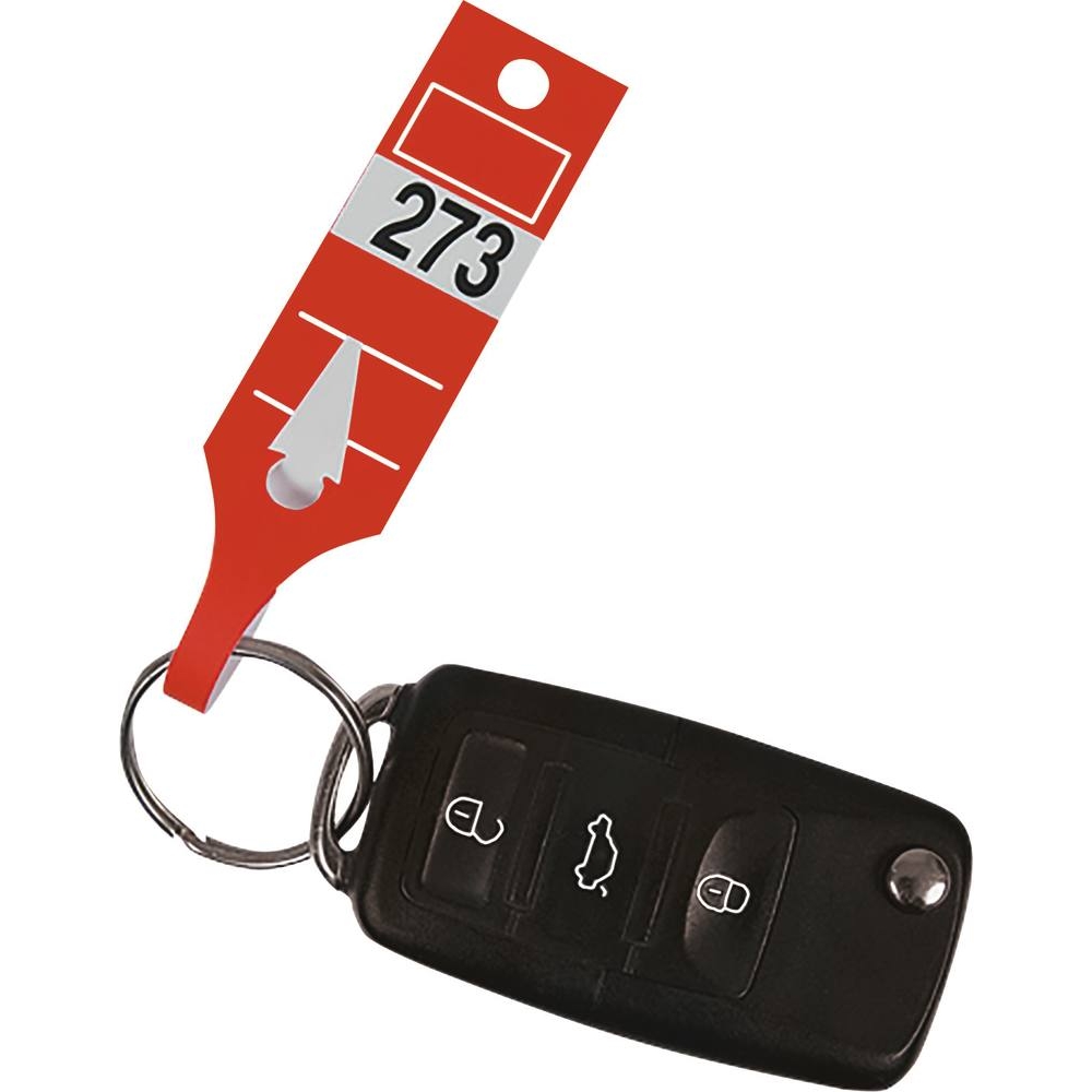 Jeu d'étiquettes et porte-clés rouge pour identification de véhicules - 300 pcs EICHNER - 74692
