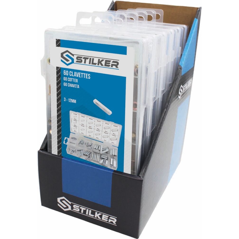 Goupilles clavettes de 3 à 12mm - coffret de 60 pcs STILKER - 75717