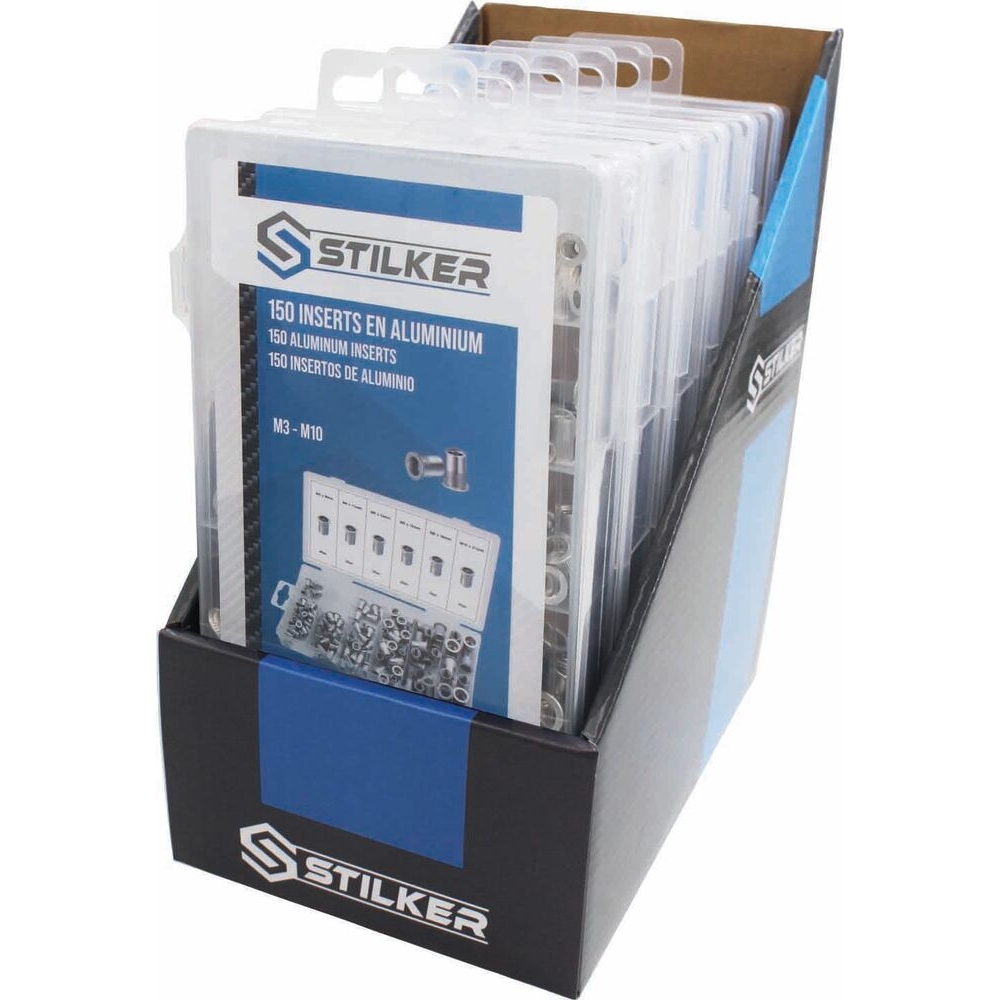 Insert en aluminium de M3 à M10 - coffret de 150 pcs STILKER - 75782