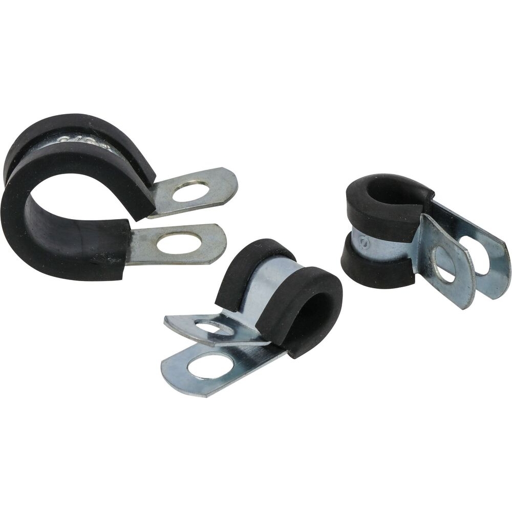 Collier acier zingué 12mm avec protection caoutchouc de 8 à 20mm - coffret de 100 pcs SERFLEX - 76000