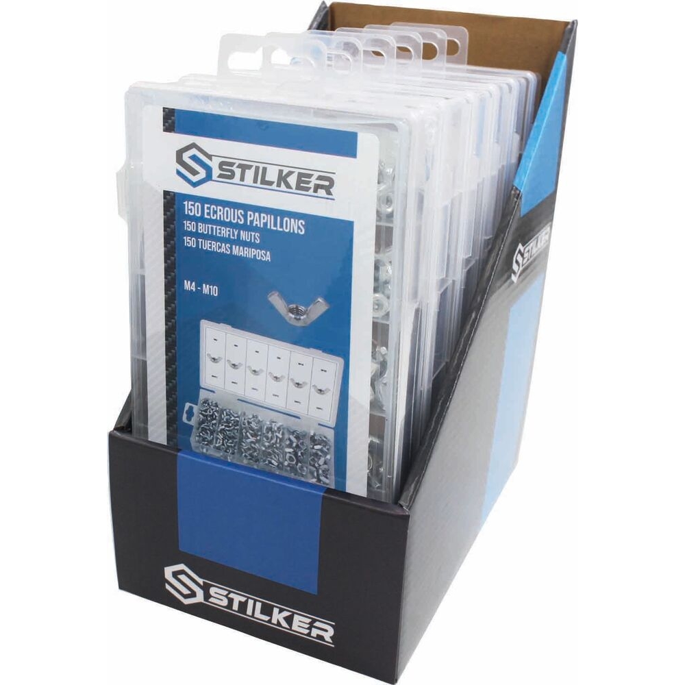 Ecrou papillon de M4 à M10 - coffret de 150 pcs STILKER - 76001