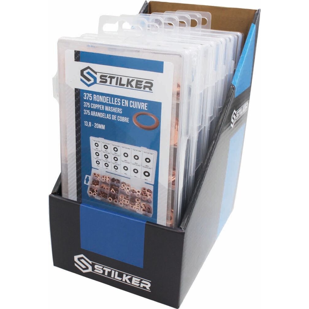 Rondelle en cuivre pour injecteurs 13,8 à 20mm (ext.) - coffret de 375 pcs STILKER - 76207