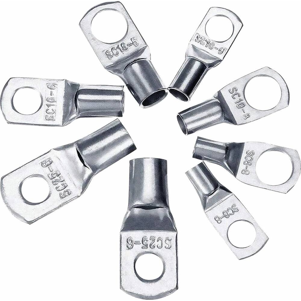 Cosse à oeil à souder et à sertir non isolées M6 à M8 - coffret de 60 pcs STILKER - 77850
