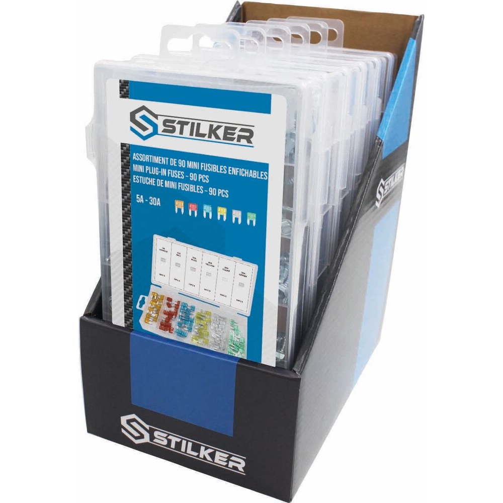Mini fusible enfichable assortiment - coffret de 90 pcs STILKER - 77980