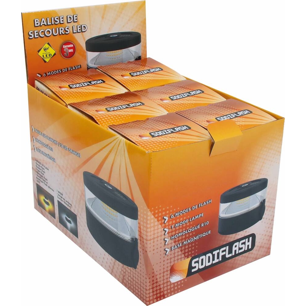 Balise de secours LED 2 en 1 rechargeable SODIFLASH - 79446