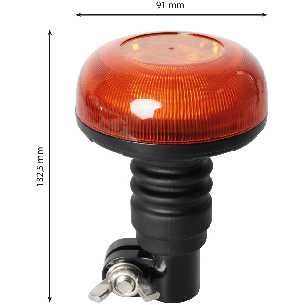 Mini-gyrophare LED flash 12/24V sur tige flexible SODIFLASH - 79465