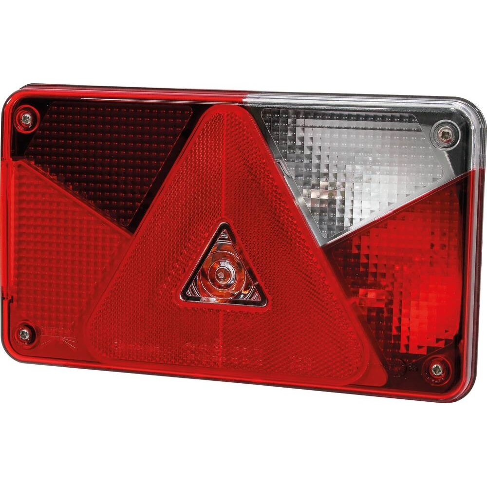 Feu arrière rectangle 12V droit 5 fonctions pour connecteur 5 plots 238x140mm ASPOCK - 79535