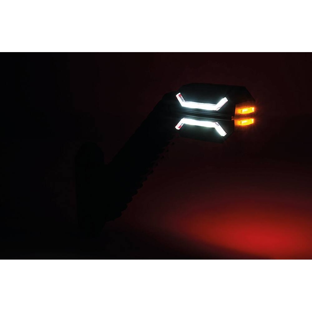 Feu de gabarit LED 12/24V rouge/blanc/orange déporté coudé 200mm - côté gauche SODIFLASH - 79841