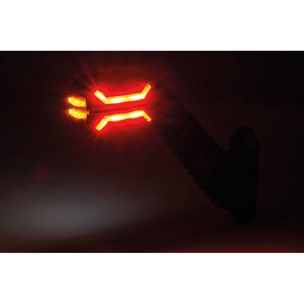 Feu de gabarit LED 12/24V rouge/blanc/orange déporté coudé 200mm - côté gauche SODIFLASH - 79841