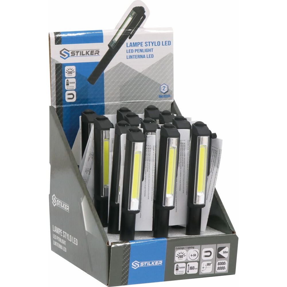 Lampe stylo LED 280 lumens à piles STILKER - 82234