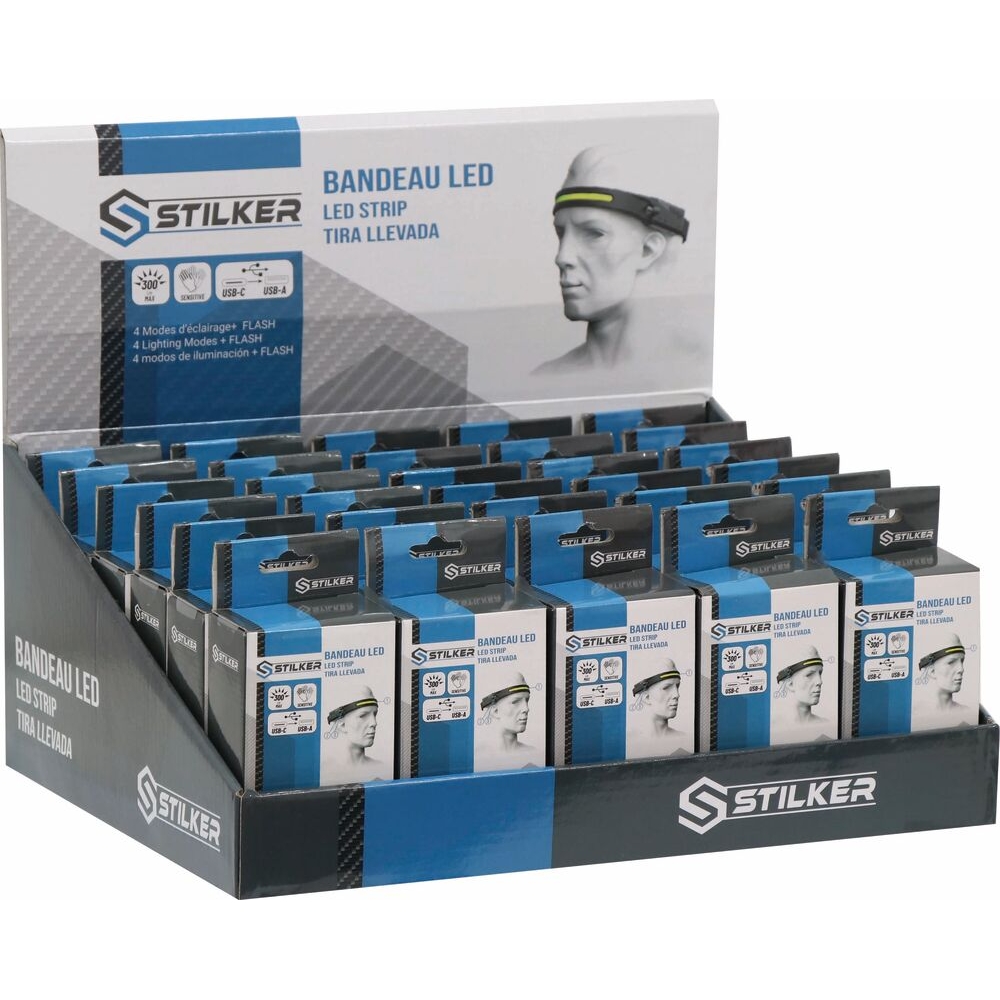 Lampe frontale LED ajustable 300 lumens rechargeable STILKER - 82254