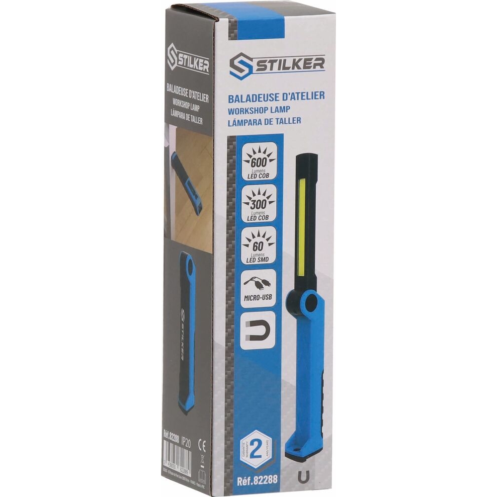 Baladeuse d'atelier LED 600lm repliable rechargeable STILKER - 82288