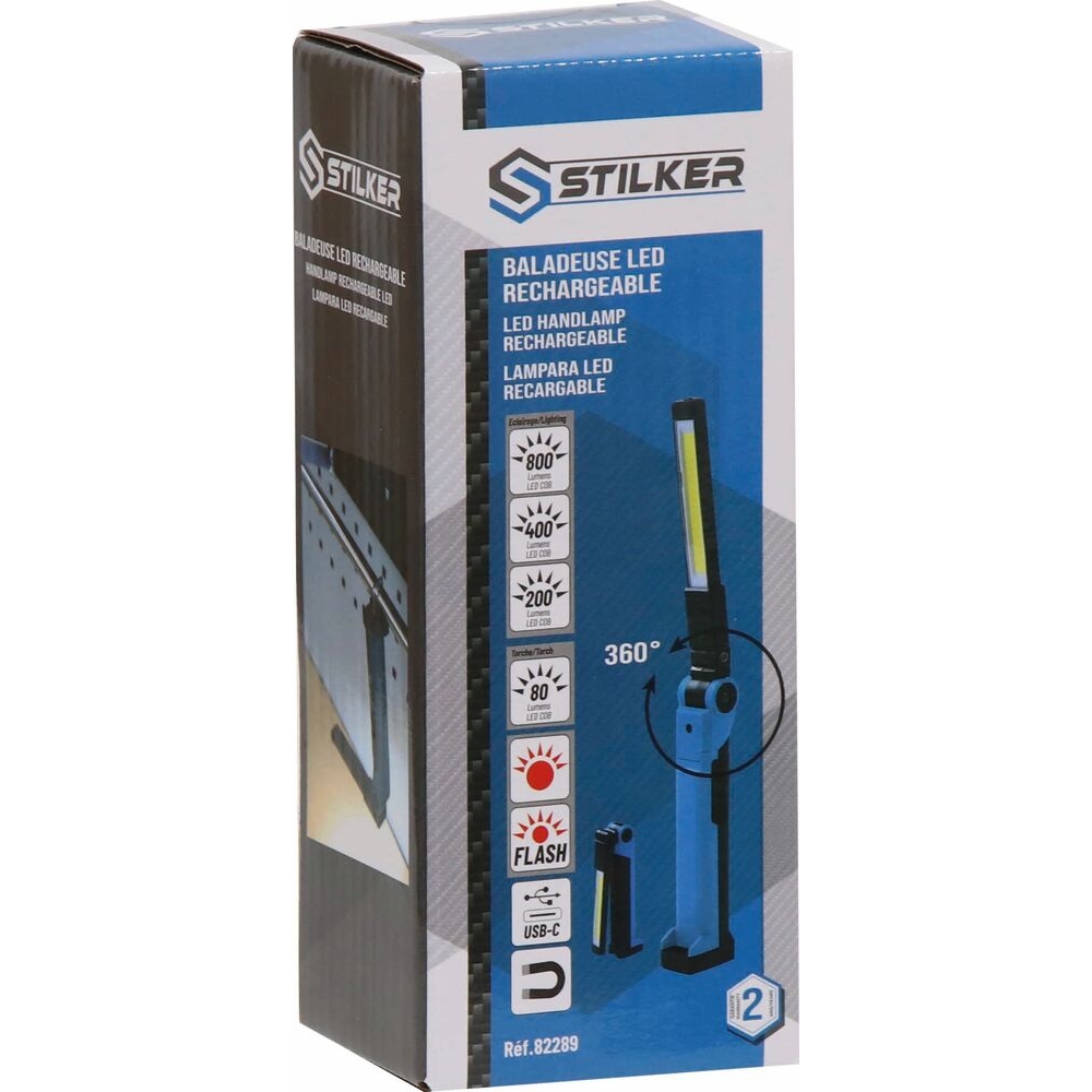 Baladeuse d'atelier LED 900lm repliable rechargeable STILKER - 82289
