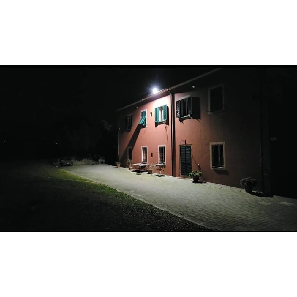 Projecteur LED solaire 1500 lumens 10W avec détecteur et télécommande - Panneau déporté DRAKKAR - 82462