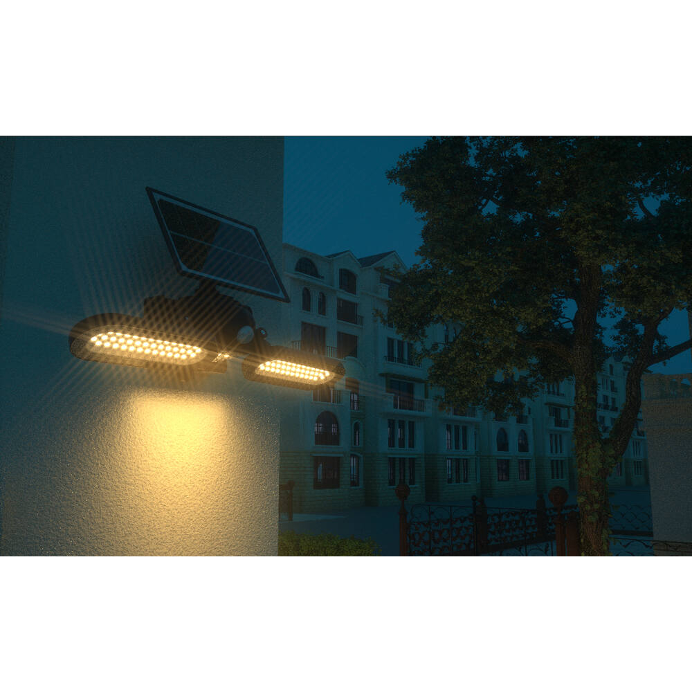 Projecteur LED solaire 1400 lumens 15W avec détecteur - Satellite DRAKKAR - 82463