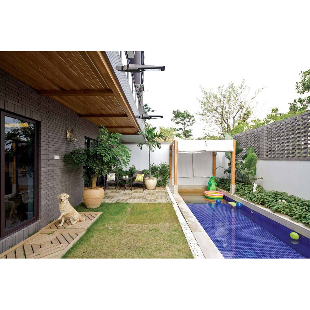 Lampadaire solaire LED 1600 lumens 15W avec détecteur DRAKKAR - 82470