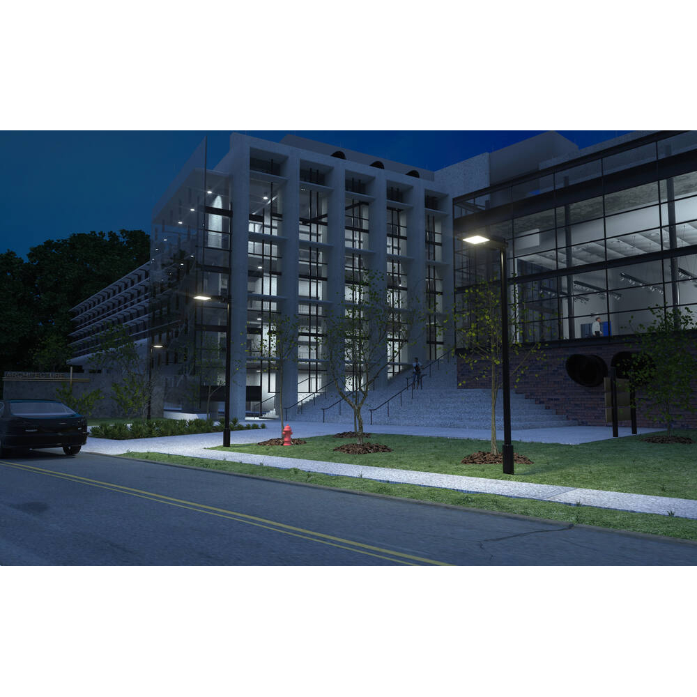 Lampadaire solaire LED 3000 lumens 25W avec détecteur DRAKKAR - 82471