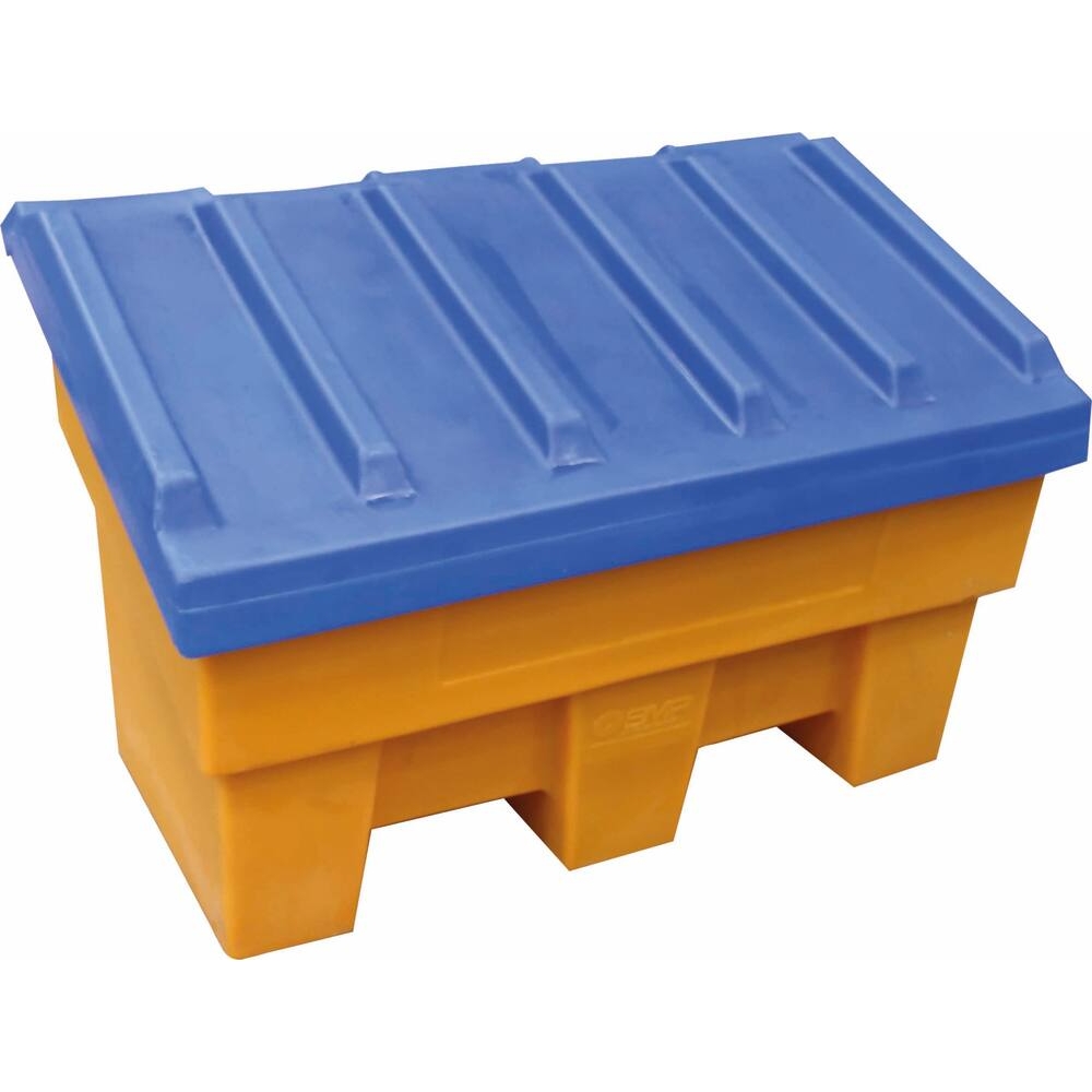 Bac à sel ou sable 300L avec couvercle et passages fourches DRAKKAR - 83676