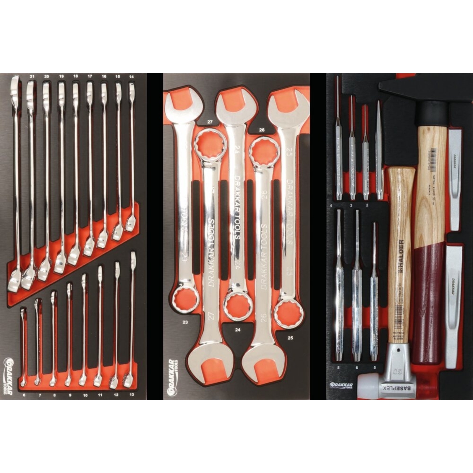 Servante d'atelier 7 tiroirs composée de 237 outils - modules finition métal DRAKKAR TOOLS - 83884