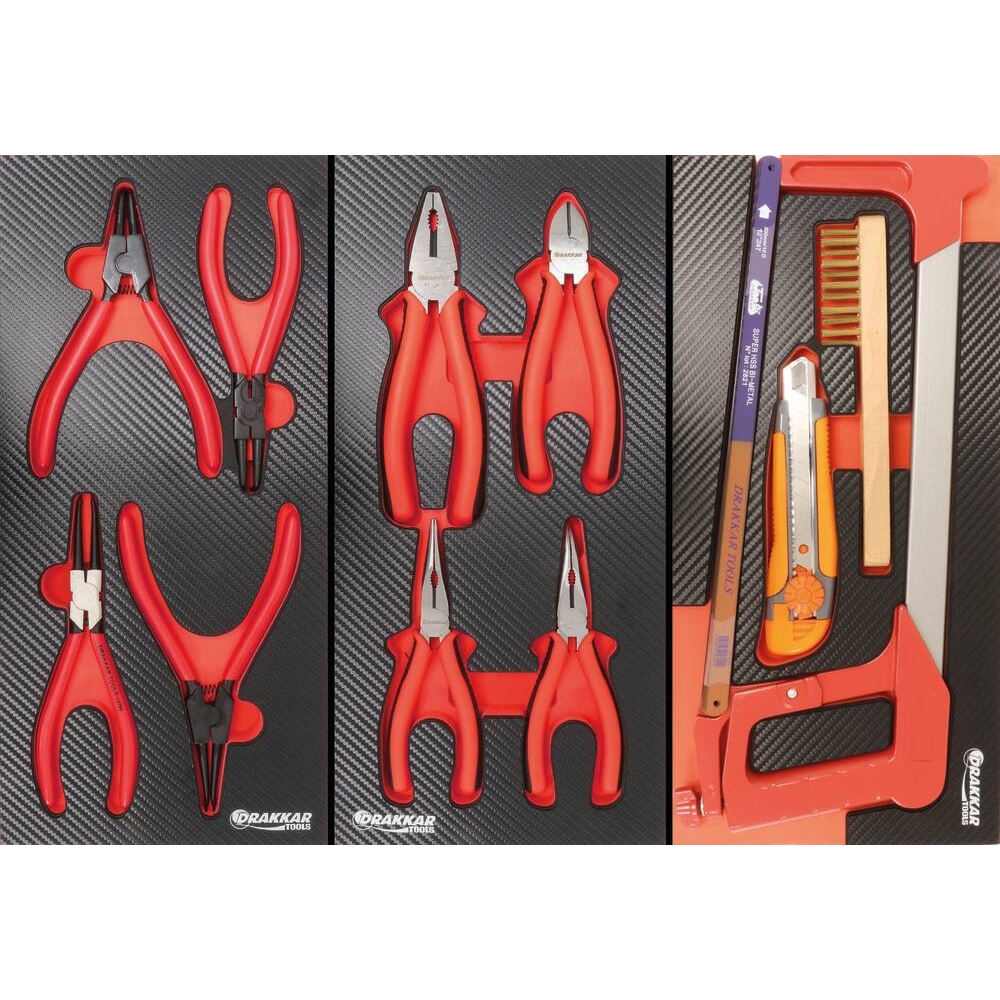 SERVANTE 7 TIROIRS DRAKKAR 09141 + 5 TIROIRS MODULES CARBONE - DRAKKAR TOOLS - 83916