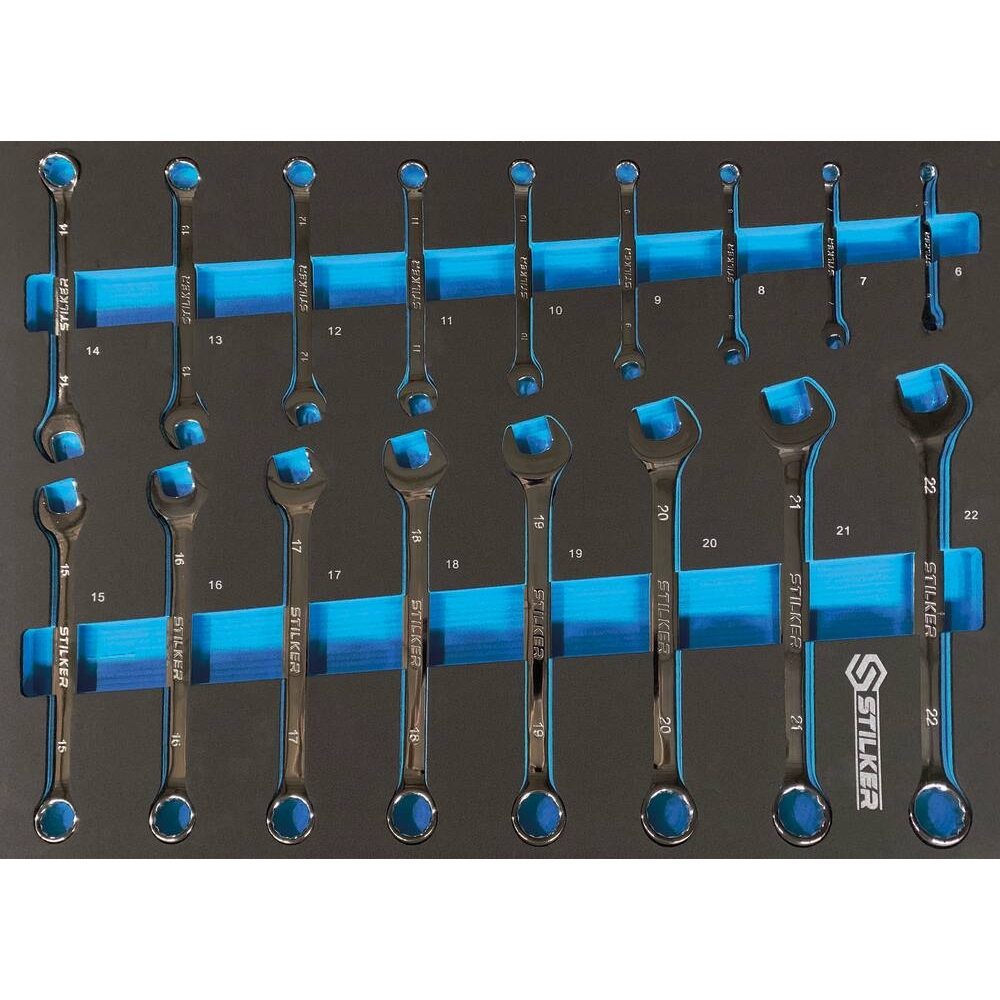 Servante d'atelier 7 tiroirs composée de 147 outils - modules mousse STILKER - 83932