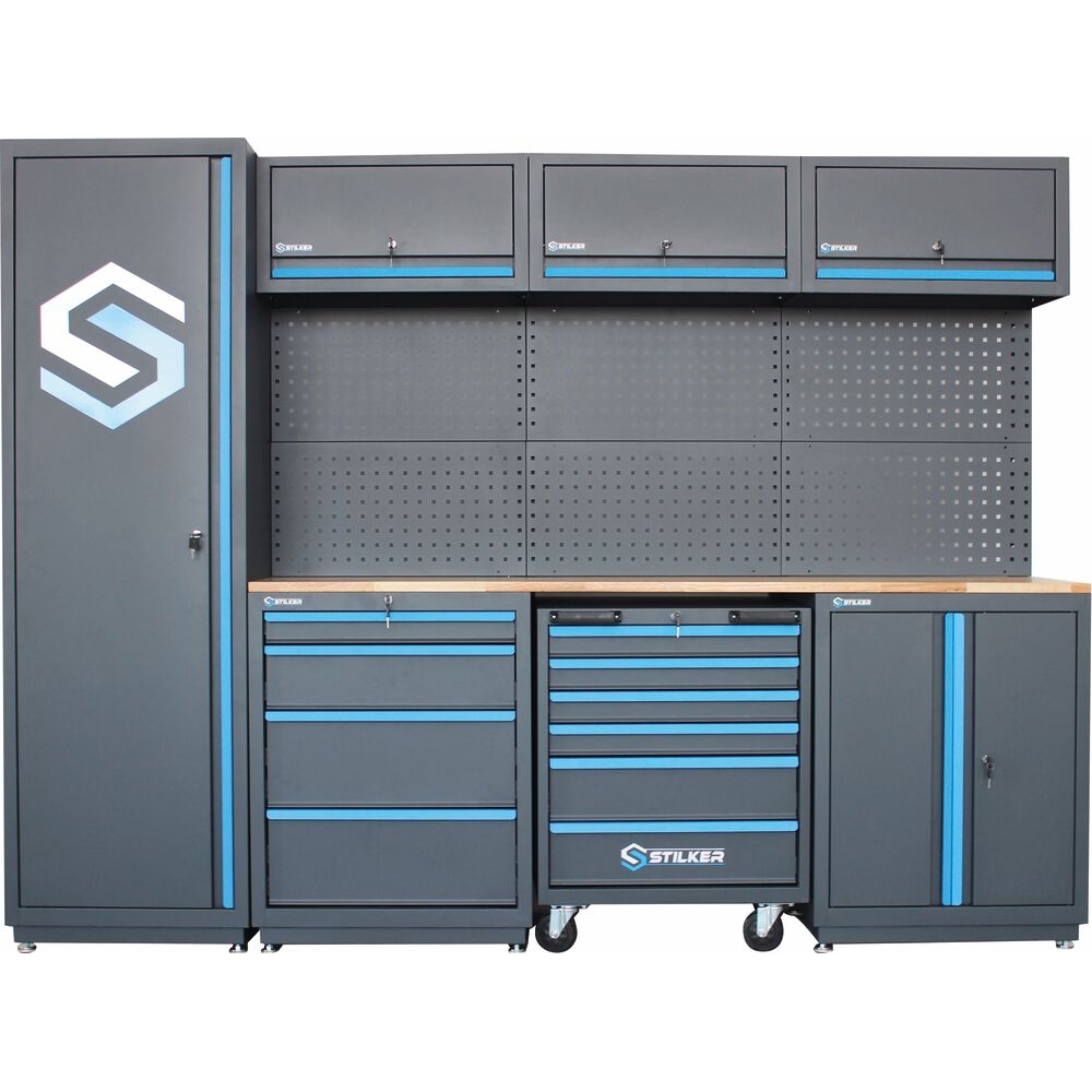 MOBILIER D'ATELIER 4 ELEMENTS BOIS EQUIPE 247 OUTILS - STILKER - 84081