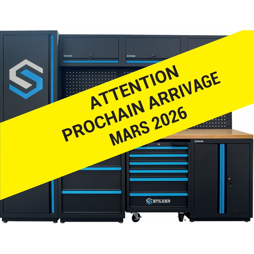 Mobilier d'atelier 4 éléments plateau bois 38mm - 147 outils STILKER - 84082