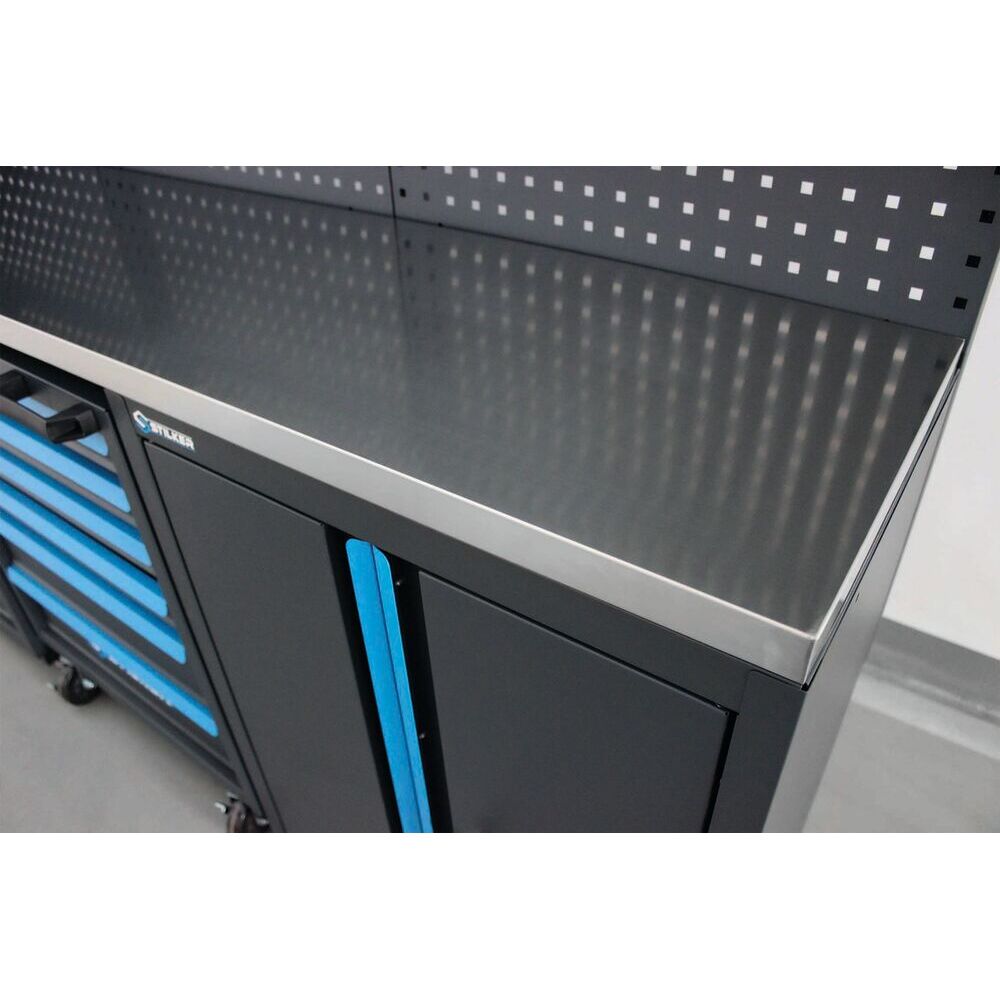 Mobilier d'atelier 4 éléments plateau inox 38mm - 247 outils - STILKER - 84085