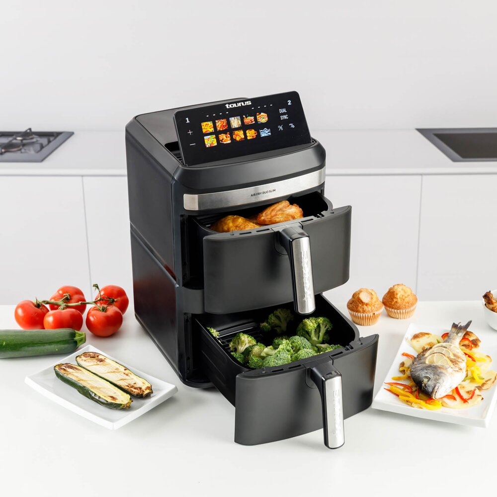 Friteuse à air sans huile 13L - 2800W Air Fry duo slim TAURUS - 84769