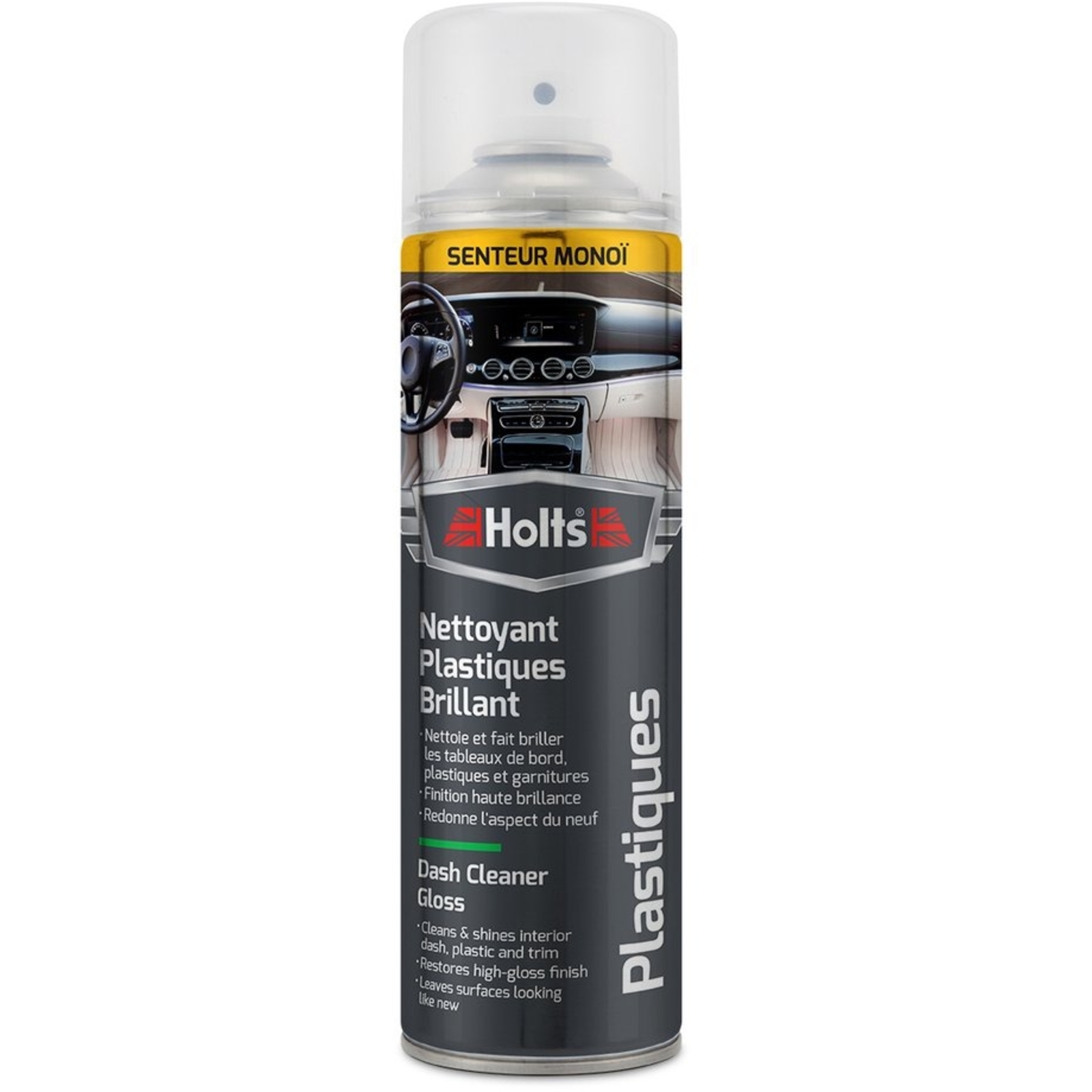 Nettoyant plastiques finition brillante senteur monoï - aérosol de 500ml HOLTS - HO008250