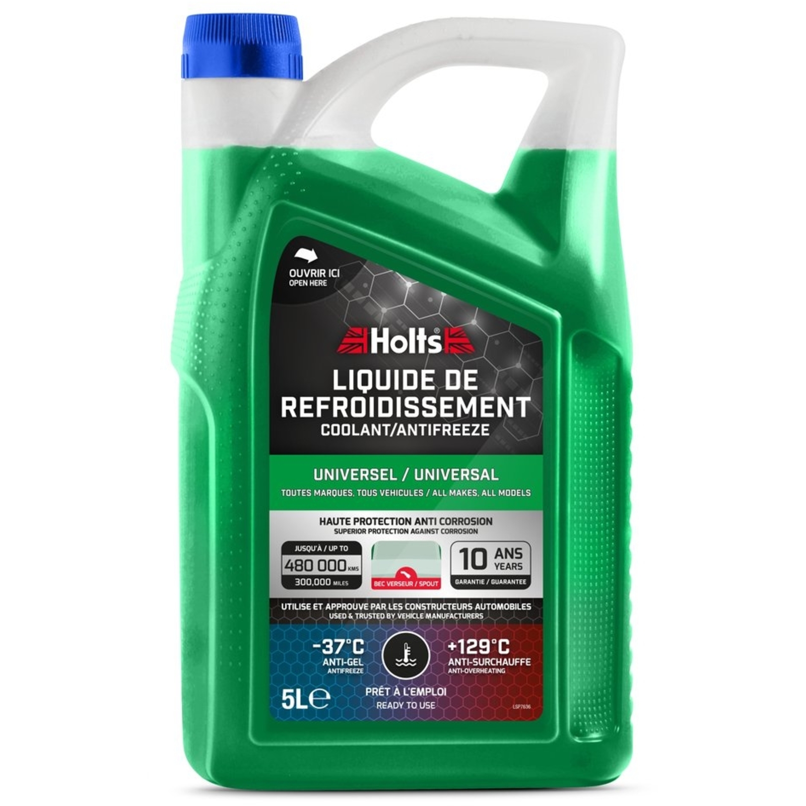 Liquide de refroidissement -37°C universel - bidon avec bec de 5L HOLTS - HO012424