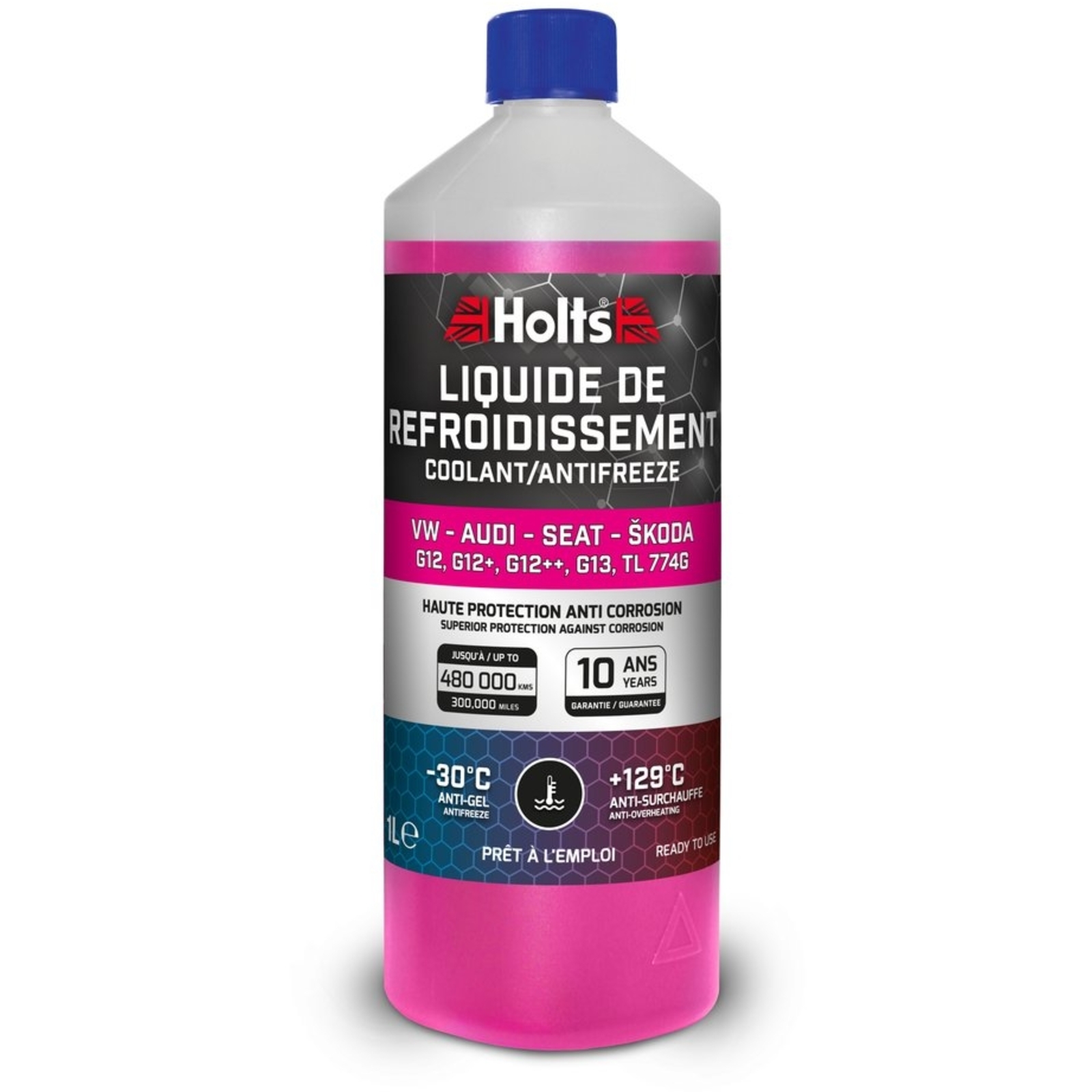 Liquide de refroidissement dédié VW-Audi-Seat-Skoda G12/ G12+ / G12++ / G13 / TL 774G bidon 1L HOLTS - HO012479