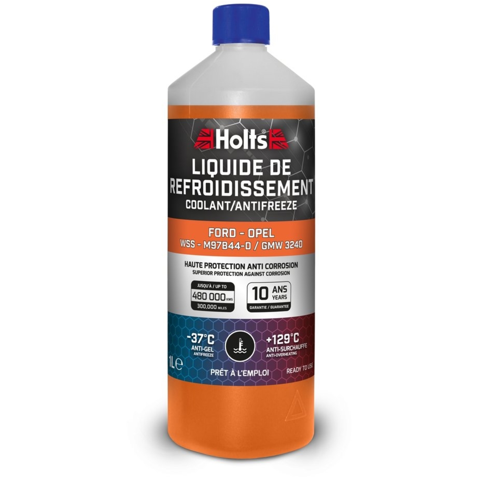 Liquide de refroidissement dédié Ford/ Opel WSS - M97B44-D / GMW 3240 - bidon de 1L HOLTS - HO012516