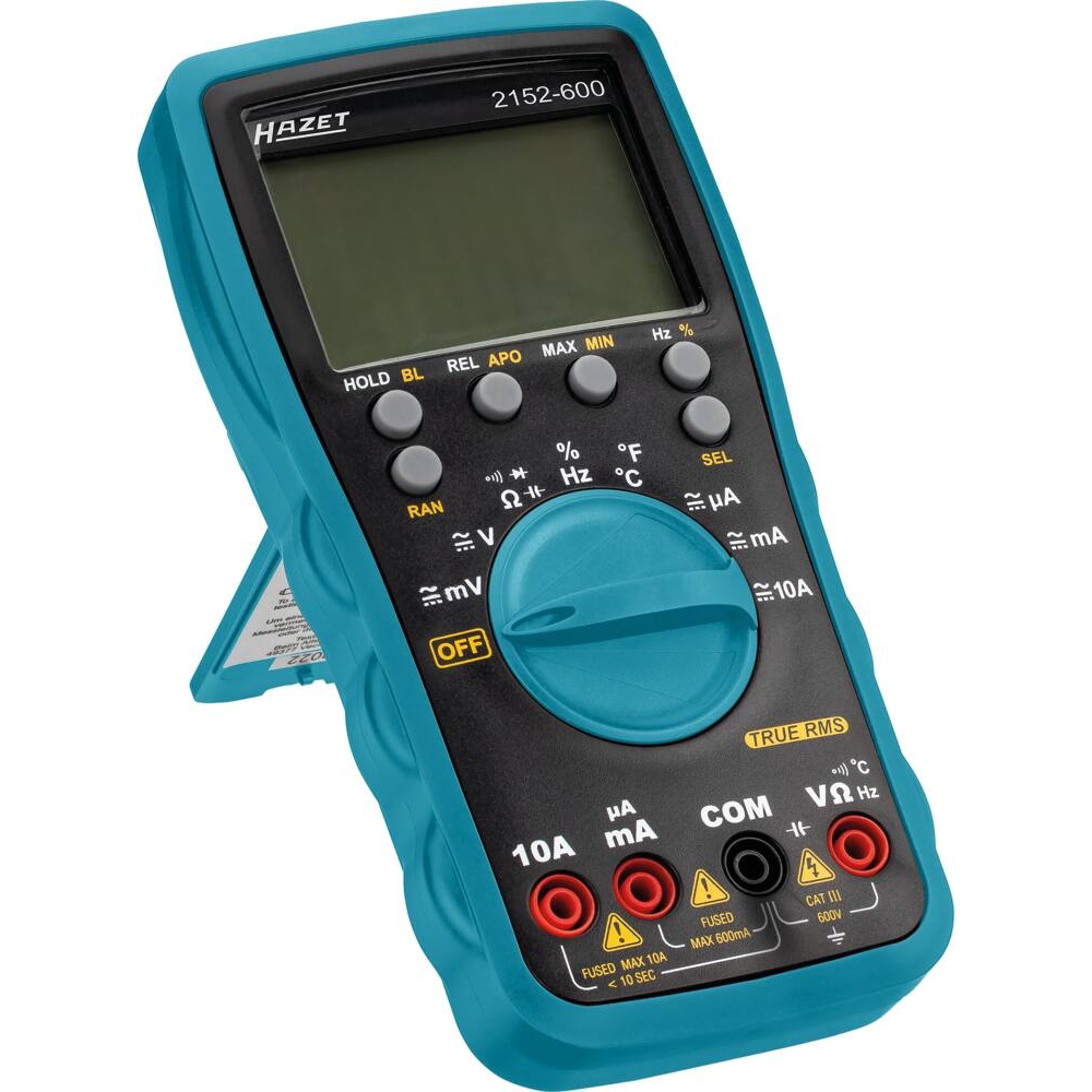 Multimètre digital automatique compact CAT III 600V avec sonde de température HAZET - HZ246762